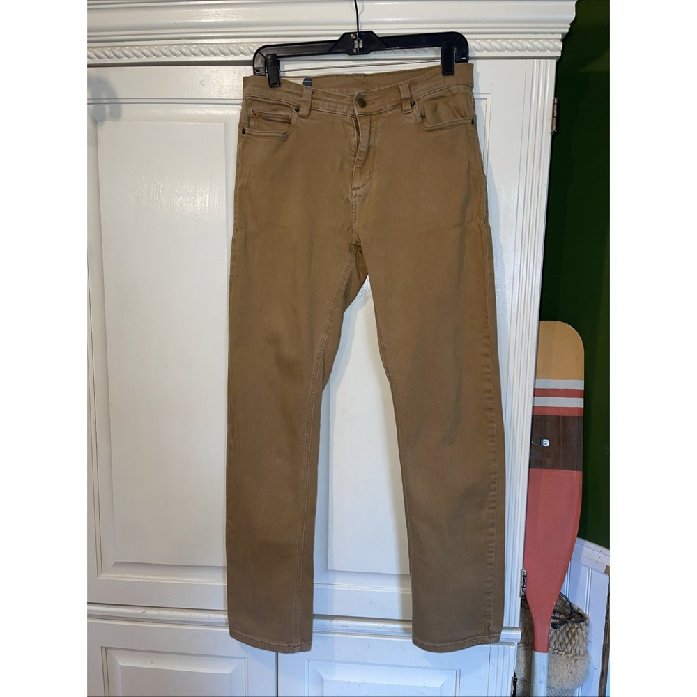 Marine Layer Slim Straight Jeans Men 33x32‎ Golden Brown 13505